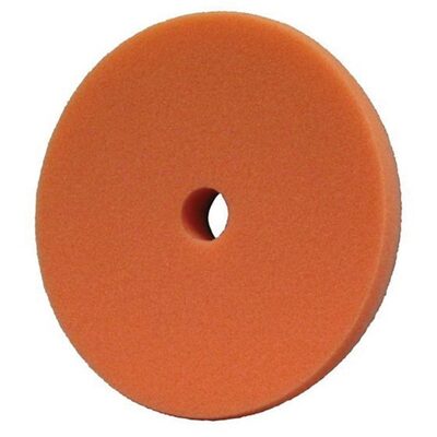 Presta PACE 890184 Single Sided Medium Cutting Pad, 3 in Dia, Hook and Loop Attachment, Foam Pad, Orange