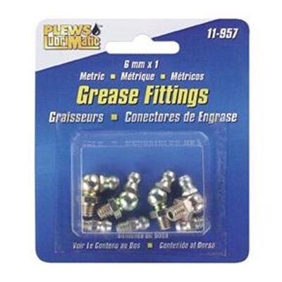 Plews Edelmann GREASE FITTING ASSTMNT MET 8 FITTINGS PER BOX
