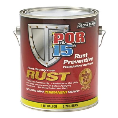 POR-15 INC 45201 High Performance Rust Preventive Coating, 1 gal Can, Gray, 250 to 450 sq-ft/gal Coverage