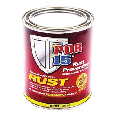 POR-15 INC 45208 High Performance Rust Preventive Coating, 1 pt Can, Gray, 250 to 450 sq-ft/gal Coverage
