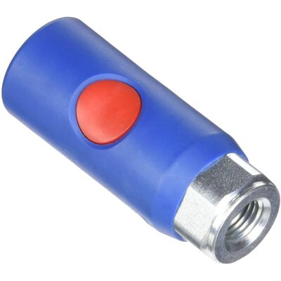 Prevost 1/4 Inch Female NPT URC 06 Automotive Truflate 1/4 Inch Composite Body Quick Safety Coupler for Compressed Air (3 Pack)