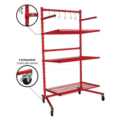 PRO-TEK BODY SHOP RACK WITH 3 SHELVES