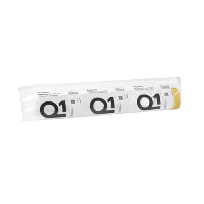 PPM Q1 Products MDF02120 Premium Masking Drop Film, 25 yd L x 120 cm W, HDPE, Sun Yellow (Tape), Clear (Film)
