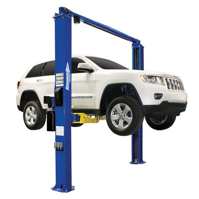 Forward Lift 10,000 Lb 2 Post Symmetric Lift With Spot-Rite Arm Technology. 3 Stage Front Arm And 2 Stage Rear . Top Mounted Direct Pull Technology With Cylinder Rod Concealed In Carriage. Adjustable Widths Options. Single Point Lock Release. Includes Low