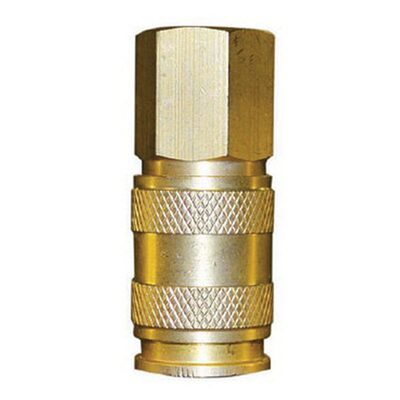 Reading Technologies  HFFC-1 High Flow Quick Disconnect Coupler, 1/4 in, Female, Brass