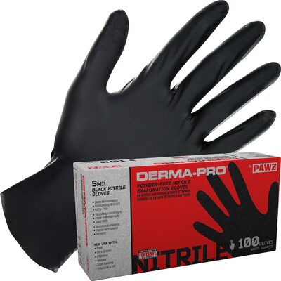 SAS Safety Derma-Pro Powder-Free Exam Grade Nitrile Disposable Gloves - 100PK - Medium