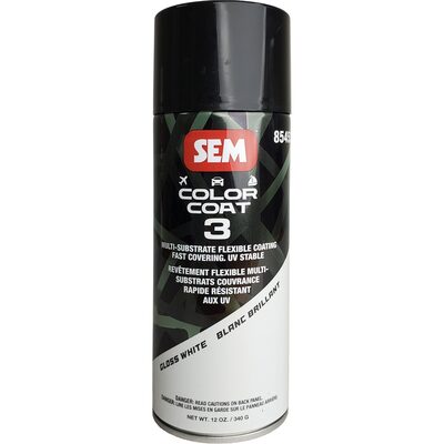 SEM Paints Color Coat 3 Gloss White 16 oz Aerosol