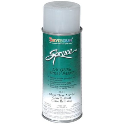 Seymour Spruce 98-31 Fast Drying Lacquer Spray Paint, 16 fl-oz Aerosol Can, Clear Acrylic, 15 sq-ft Coverage