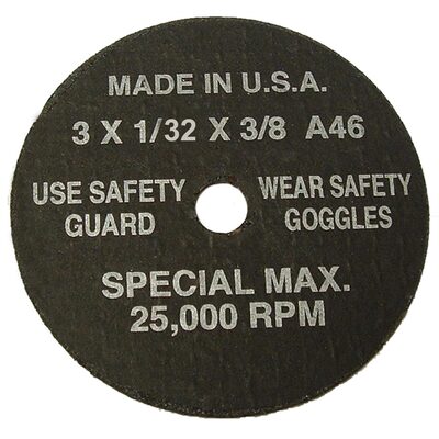 SG Tool Aid Cut-Off Wheels 3" x 1/32" x 3/8" Hole-5 Per Display Card