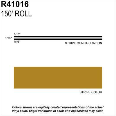 SHARPLINE CONVERTING INC MS, 3/16" X 150'; Gold Metallic