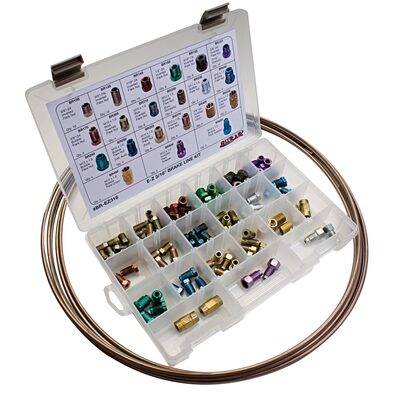 S.U.R.&R. 3/16 Inch Brake Line Replacement Kit -110 Pieces Plus 25 Feet Brake Tubing