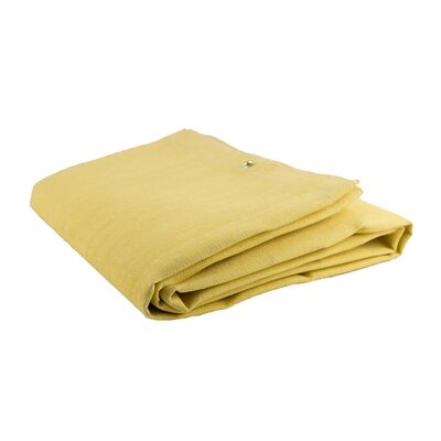 Jackson Safety Welding Blanket - Acrylic Coated Fiberglass - Weight (per sq. yd.) 23 oz - Thickness 0.034" - Yellow - 8' x 8'