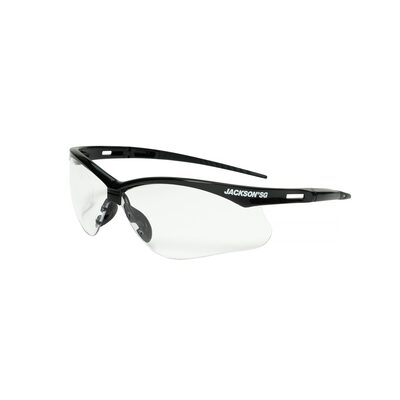 Jackson Safety Safety Glasses - SG Series - Clear Lens - Black Frame - STA-CLEAR Anti-Fog - Indoor