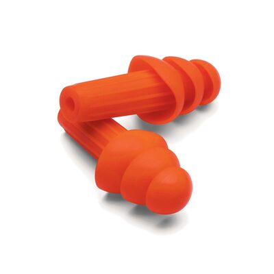 Jackson Safety Earplugs - H20 - Reusable - Tapered - Uncorded - Orange - NRR 26 - (100 Pair Per Dispenser Box)