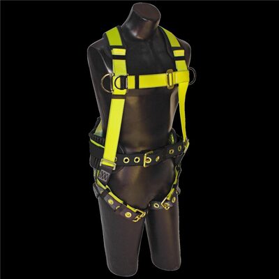 FALL SAFE Safety Harness - IRONMAN Series - Construction Style - Back, Pass Through, Tongue Buckle - Size: Big Boy