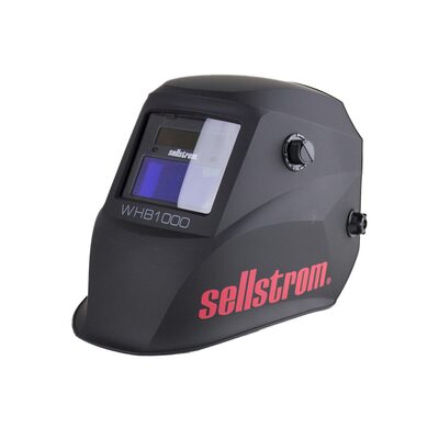Sellstrom Welding Helmet - Auto Darkening - Nylon - 3.54" x 1.57" Viewing Area - Shade 4/9-13 Variable ADF - Ratcheting Headgear - Black - Advantage Series