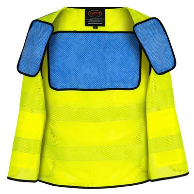 Pioneer Safety Vest with Cooling Panels - ANSI 107-2020 Class 3 Type P & R  - Color:  Hi-Vis Yellow  - Size: Large