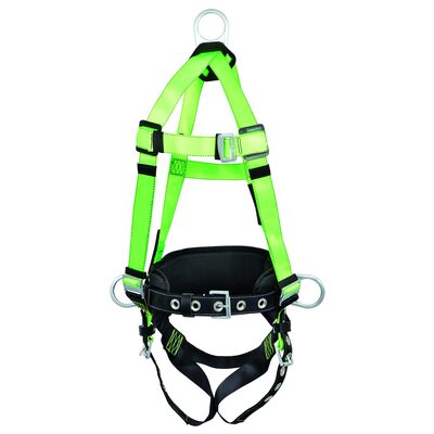 PeakWorks Contractor Harness with Positioning Belt - Grommeted Leg Straps - 3D - Class AP - Size XL