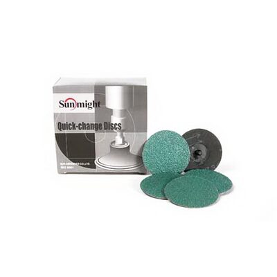 Sunmight USA Corporation 00206 Closed Coated Quick Change Disc, 2 in, P80 Grit, Alumina Zirconia, Roloc Attachment