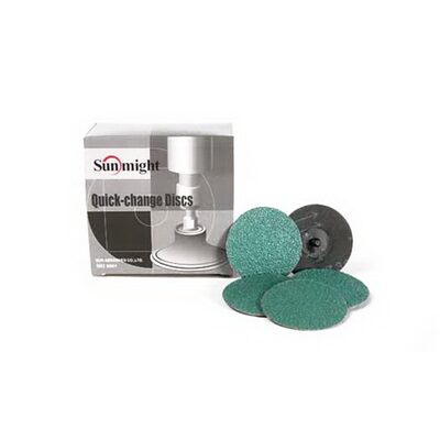 Sunmight USA Corporation 90601 Closed Coated Quick Change Disc, 3 in, P24 Grit, Ceramic, Roloc Attachment
