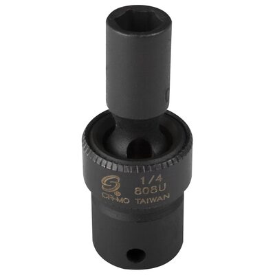 SUNEX SOC 1/4 1/4D IMP UNIV 6PT BLK