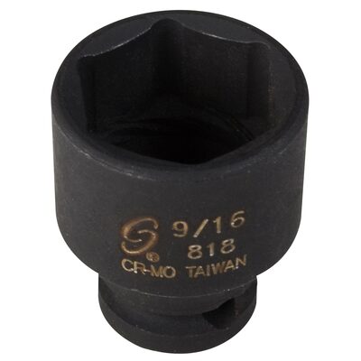 SUNEX SOC 9/16 1/4D IMP 6PT BLK