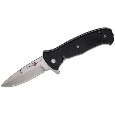 SUNEX AL Mar SERE 2020 G Assisted Open Liner Lock D2 3.6 Inch Satin Finish Plain Edge Talon Blade with G10 Handle Tactical Folding Knive - Black