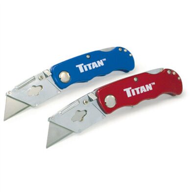 TITAN FOLDING POCKET UTILITY KNIFE (TWIN PK)