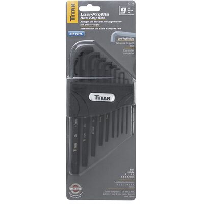 TITAN 9-PC METRIC LOW PROFILE HEX KEY SET
