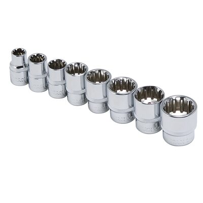 TITAN 8-PC 3/8" DR METRIC SPLINE SOC
