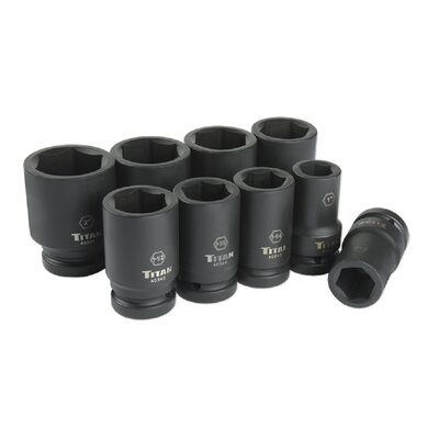 TITAN 9-PC 1" DR SAE DEEP IMPACT SOC