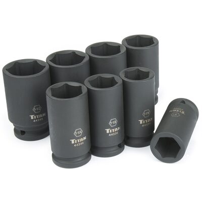 TITAN 8-PC 3/4" DR SAE DEEP IMPACT S