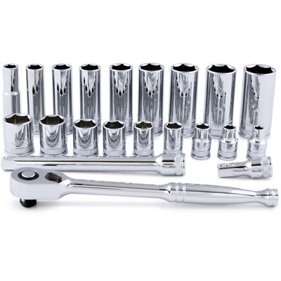 TITAN 21-PC 3/8" DR FRACTIONAL SOCKE