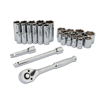 Titan 27 pc. 3/8 in. Drive Mechanics SAE Socket Set