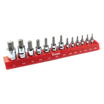 Titan 13 pc. SAE HEX Bit Socket Set