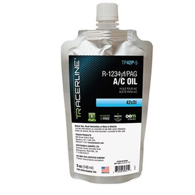 Tracer Products 5 oz (148 ml) foil pouch, R-1234yf/PAG oil