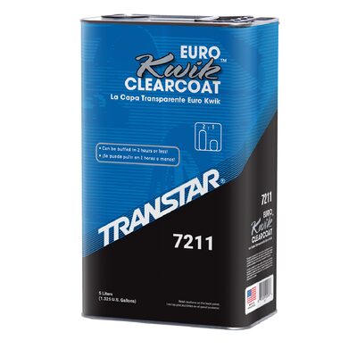 Transtar Autobody Products 7211 - EURO Kwik Clearcoat - 5 L Can - Euro - 2:1 Mixing