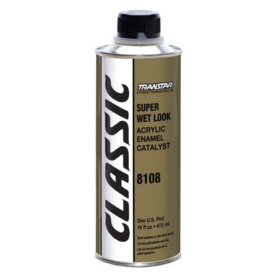 Transtar Autobody Products 8108 - Super Wet Look Acrylic Enamel Catalyst - 1 pt Can - Clear - Liquid