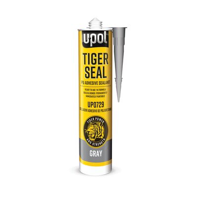U Pol Products TIGER SEAL UP0729 1-Component Sealant, 310 mL Cartridge, Paste, Gray, 30 min Application, 24 hr Curing