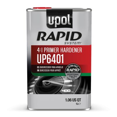 U Pol Products RAPID SYSTEM UP6401 Primer Hardener, 1 L Tin, Clear, Liquid