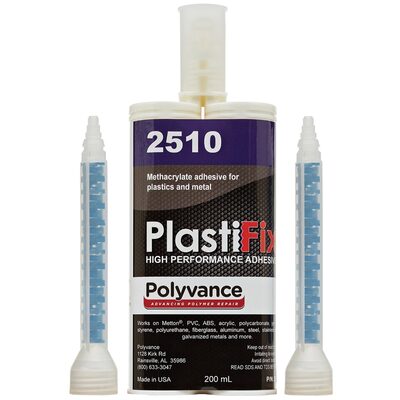 Urethane Supply Co. Polyvance PlastiFix 2510 High Performance Adhesive, 200 mL Cartridge, Off-White, Viscous Liquid