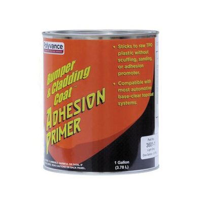 Urethane Supply Co. Polyvance Bumper & Cladding Coat 3601-1 Adhesion Primer, 1 gal Can, Medium Viscosity Pourable Liquid, Light Gray