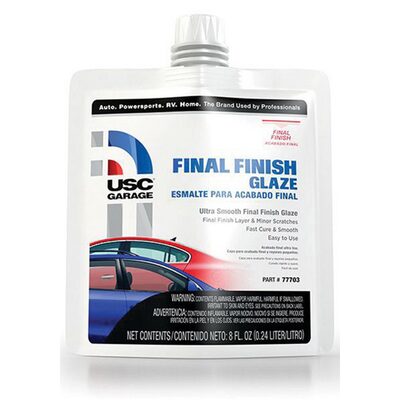 US Chemical 77703 Final Finish Glaze, 8 oz Pouch, Gold, Liquid