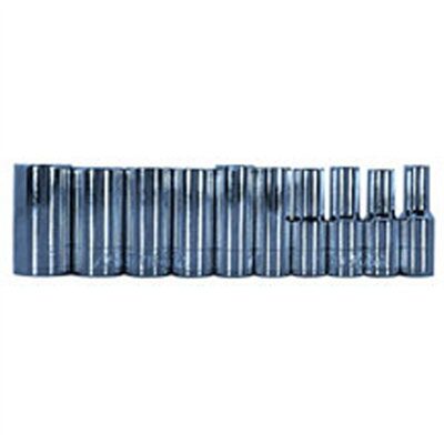V-8 Tools SOC SET 1/4 10PC SEMI-LG 12PT THN