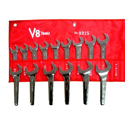 V-8 Tools SERVICE WRENCH SET 3/4 THRU 1-5/8 15PC