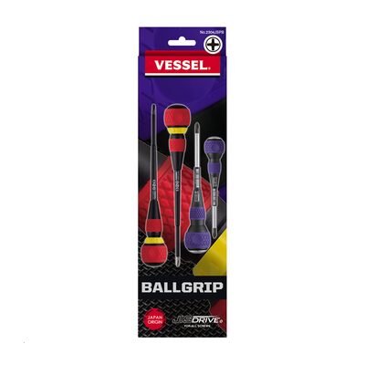 Vessel Tools BALL GRIP JIS Screwdriver 4PCS. Set