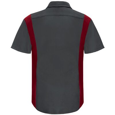 Workwear Outfitters Men's Short Sleeve Perform Plus Shop Shirt w/ Oilblok Tech Grey/Charcoal, 5XL