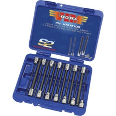 VIM Tools Long Hex Driver Set Inch,14 Pc