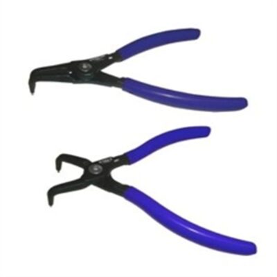 VIM Tools Snap Ring Bent Pliers Set, 7 Inch OAL, 1.8M (.071) Hardened Tips
