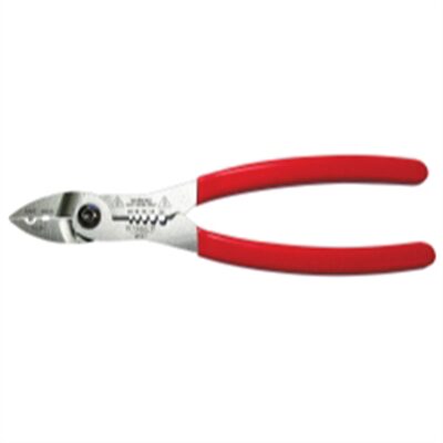 VIM Tools 5 In 1 Auto Tech Wiring Tool, 7 Inch Long Satin Chrome with Red Grips